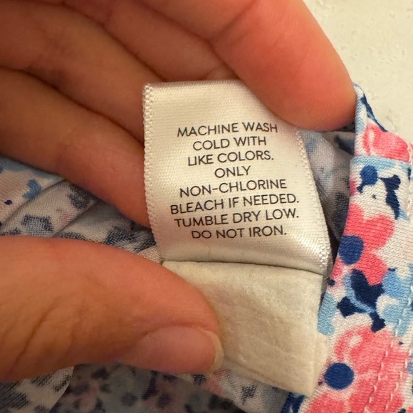 Westport Pink & Blue Floral Ruffle Sleeve Blouse | Size Large - Picture 7 of 8